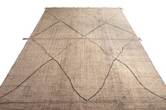 Rug & Kilim’s Modern Moroccan Style Kilim in White and Black Trellis Pattern