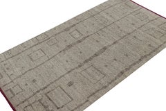 Rug & Kilim’s Modern Moroccan Style Rug with Beige and Gray Geometric Patterns