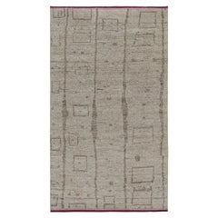 Rug 
Kilims moderner Teppich im marokkanischen Stil mit beigefarbenen und grauen geometrischen Mustern