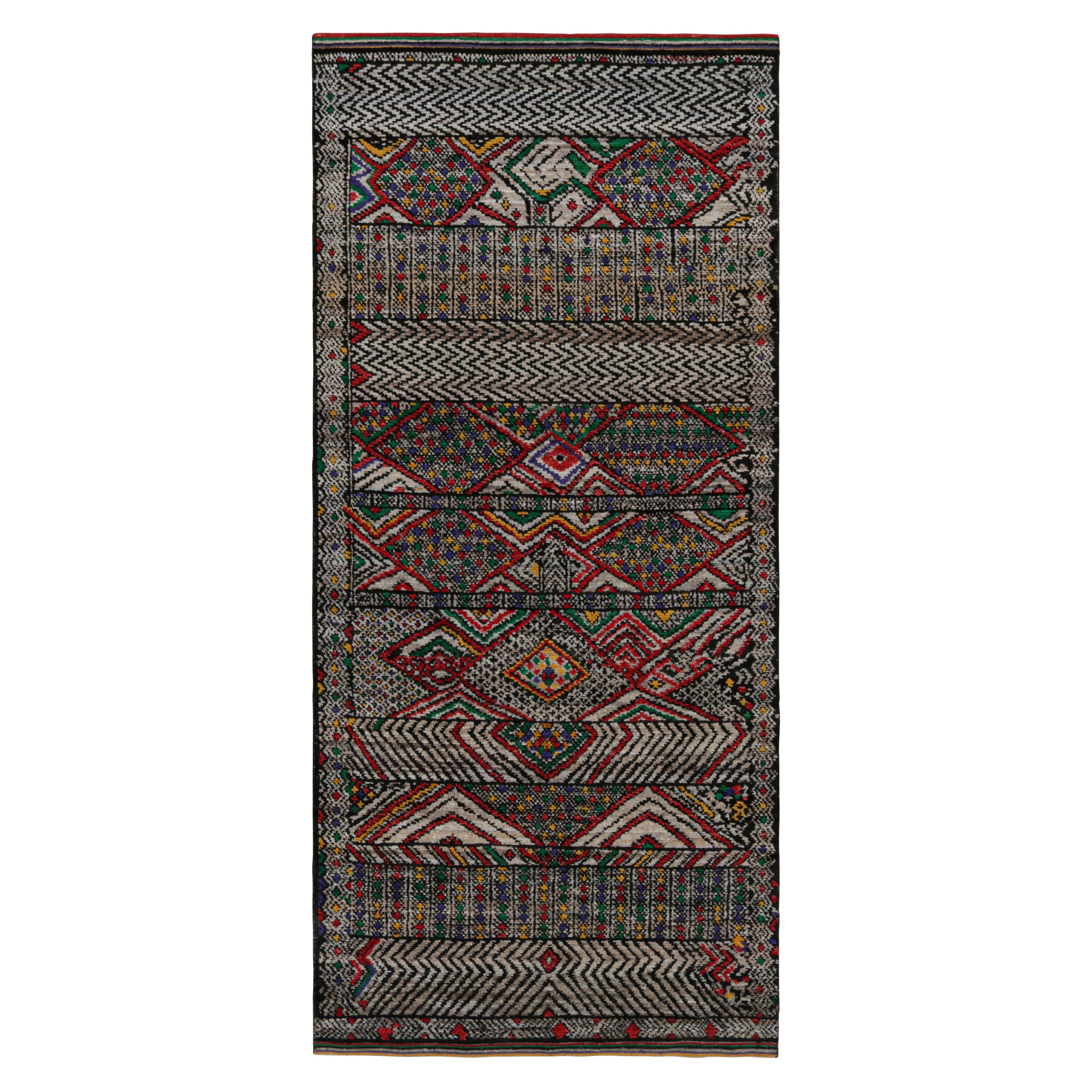 Rug & Kilim’s Modern Moroccan Style Rug with Polychromatic Patterns For Sale