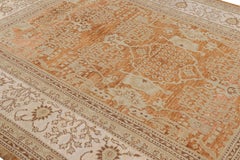 Rug & Kilim's Modern Oushak Style Copper and Beige Silk Rug