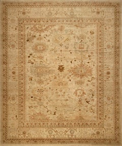 Alfombra moderna estilo Oushak de Rug & Kilim con estampado floral geométrico