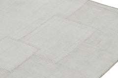 Rug & Kilim’s Modern Patchwork Kilim in Blue and White Geometric Patterns