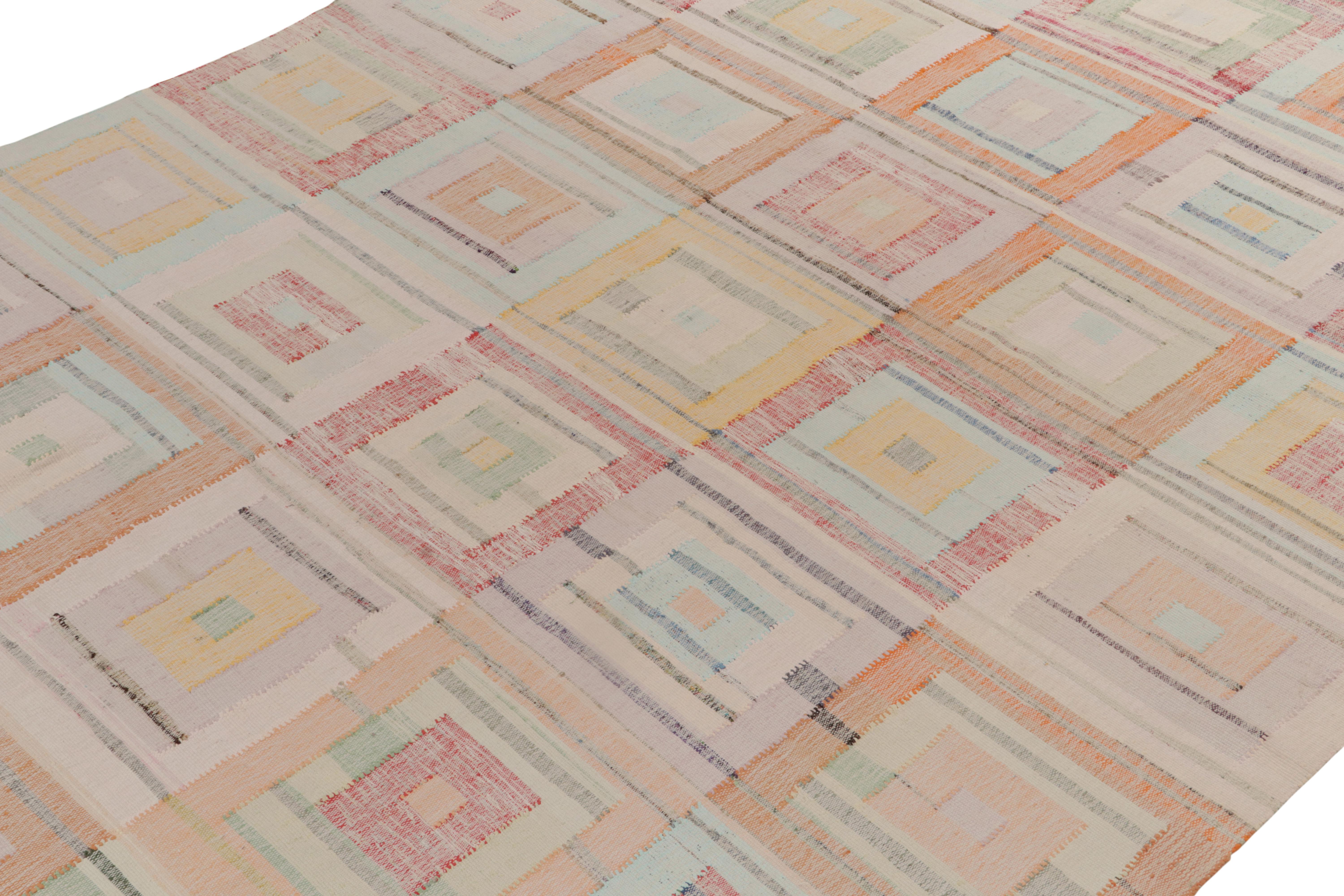 Turc Tapis et kilim moderne Kilims en patchwork à motifs géométriques polychromes en vente