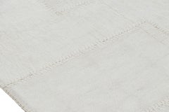 Rug & Kilim’s Modern Patchwork Kilim in White with Muted Geometric Patterns