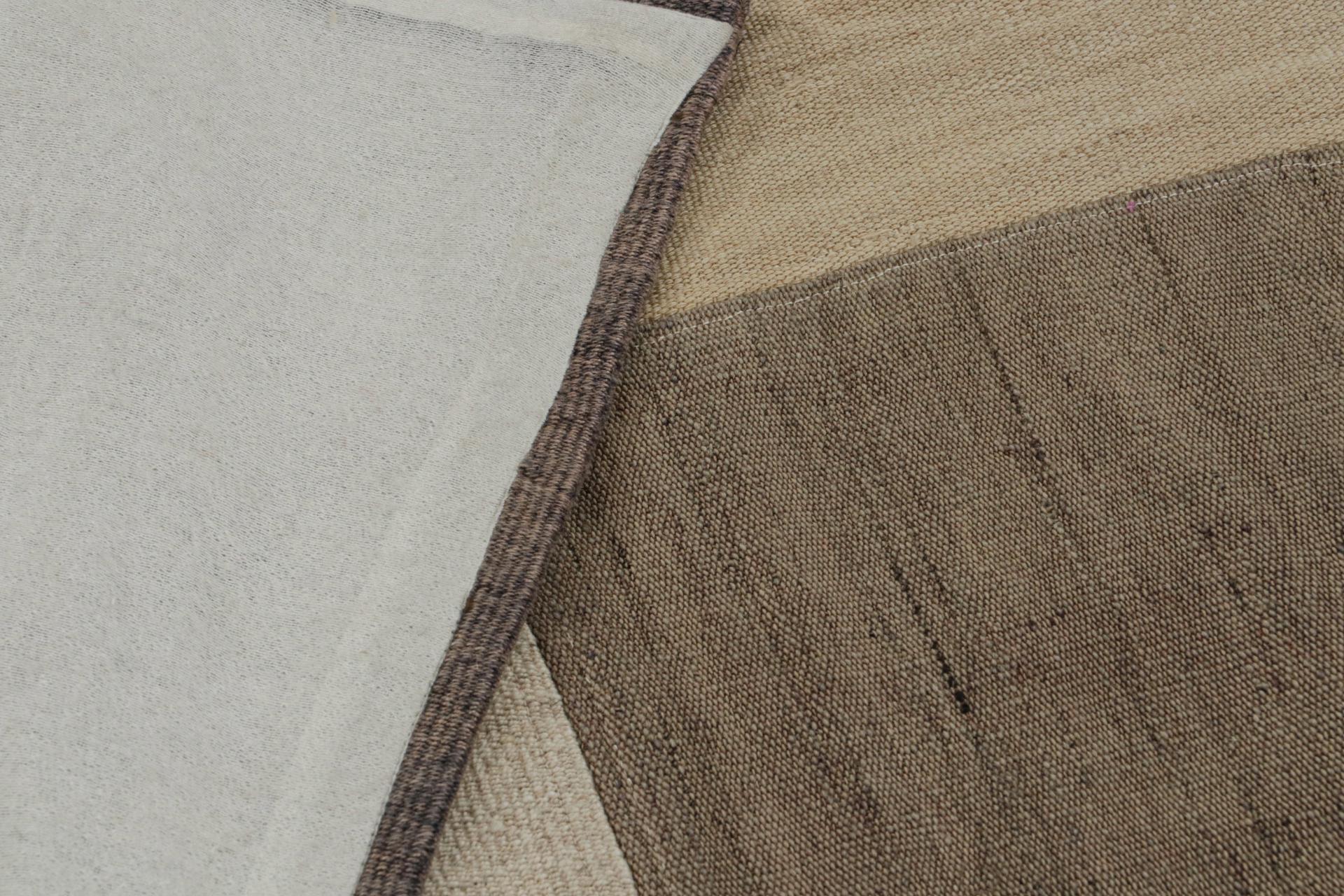 Wool Rug & Kilim’s Modern Patchwork Kilim Rug with Polychromatic Geometric Pattern  For Sale