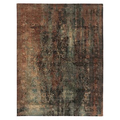 Rug & Kilim’s Modern Persian-Inspired Rug in Rust, Black & Green Floral Pattern Rug & Kilim’s Modern Persian-Inspired Rug in Rust, Black & Green Floral Pattern