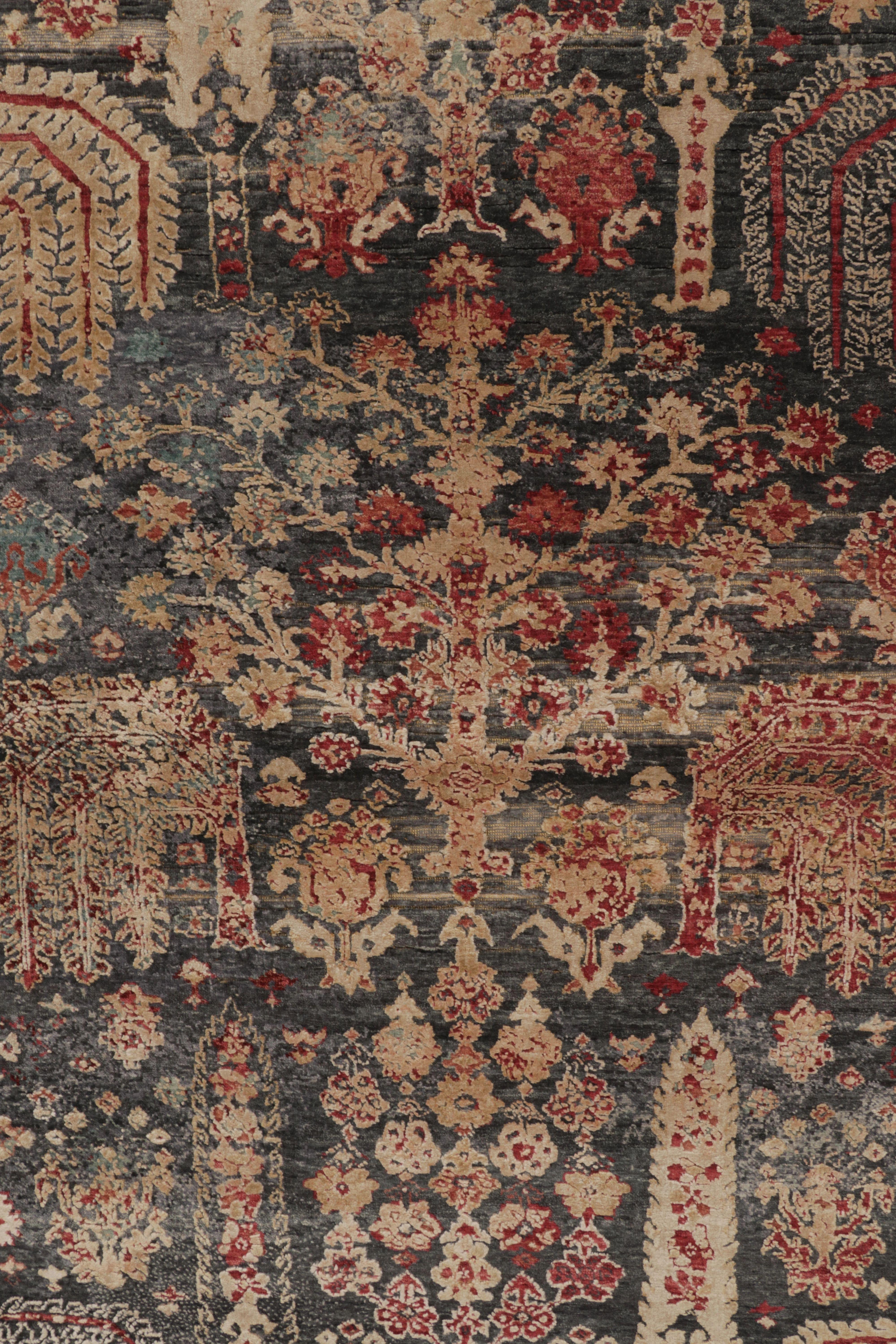 Rug & Kilim’s Modern Persian Style Rug in Blue with Colorful Tree of Life In New Condition For Sale In Long Island City, NY