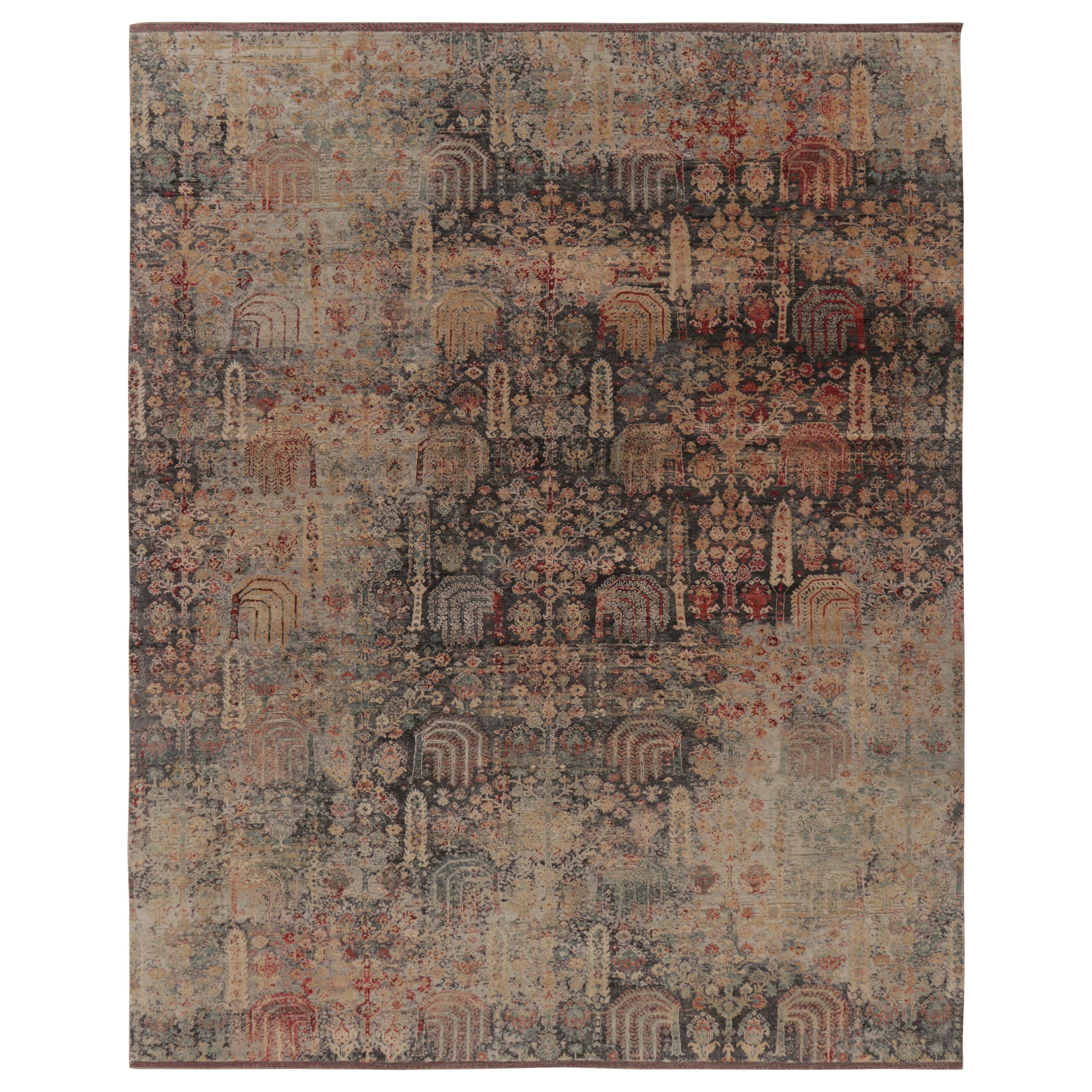 Alfombra moderna de estilo persa Rug
Kilim en azul con colorido árbol de la vida