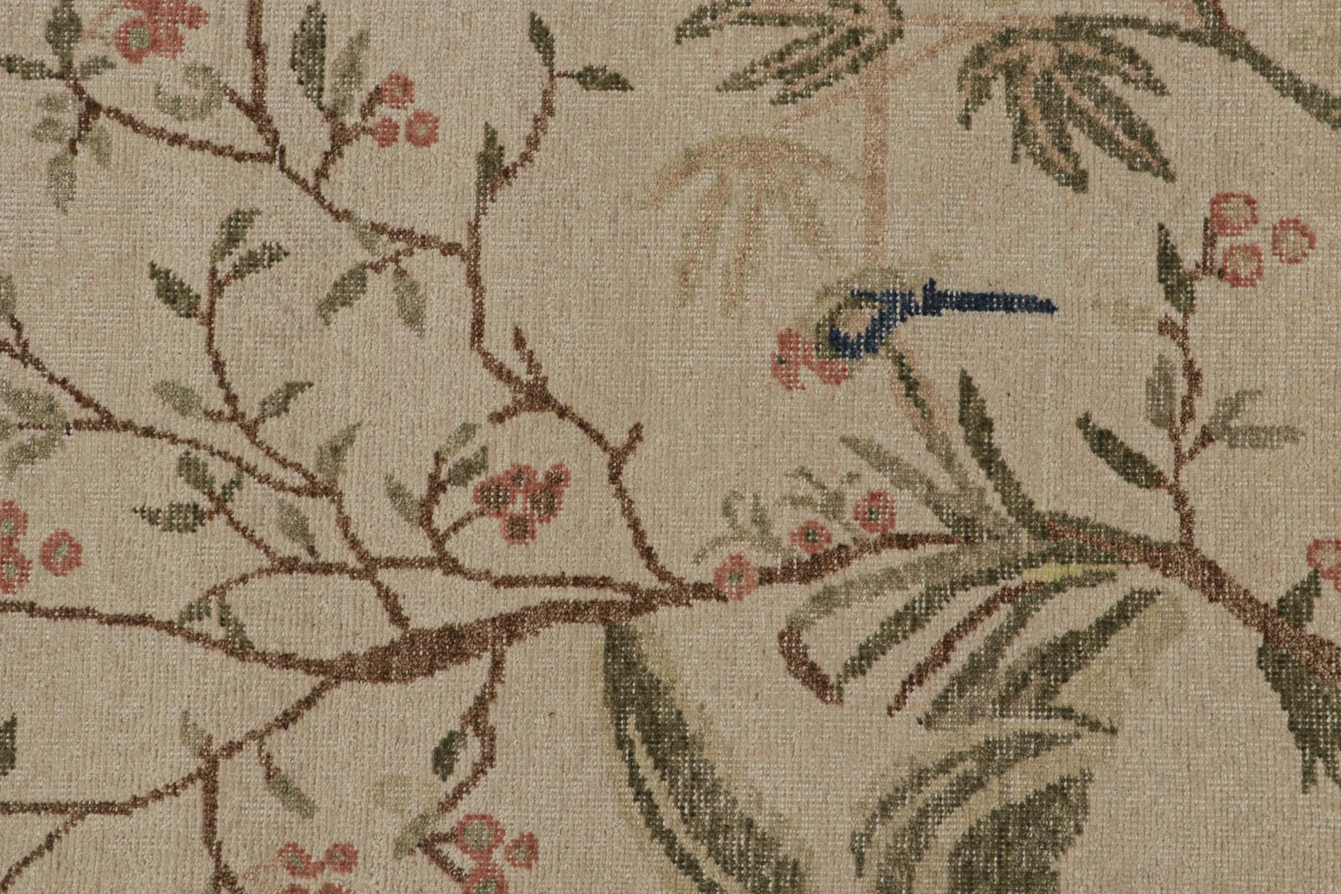 Rug & Kilim - Tappeto moderno pittorico in verde e grigio, con raffigurazione di un paesaggio In condizioni Nuovo in vendita a Long Island City, NY