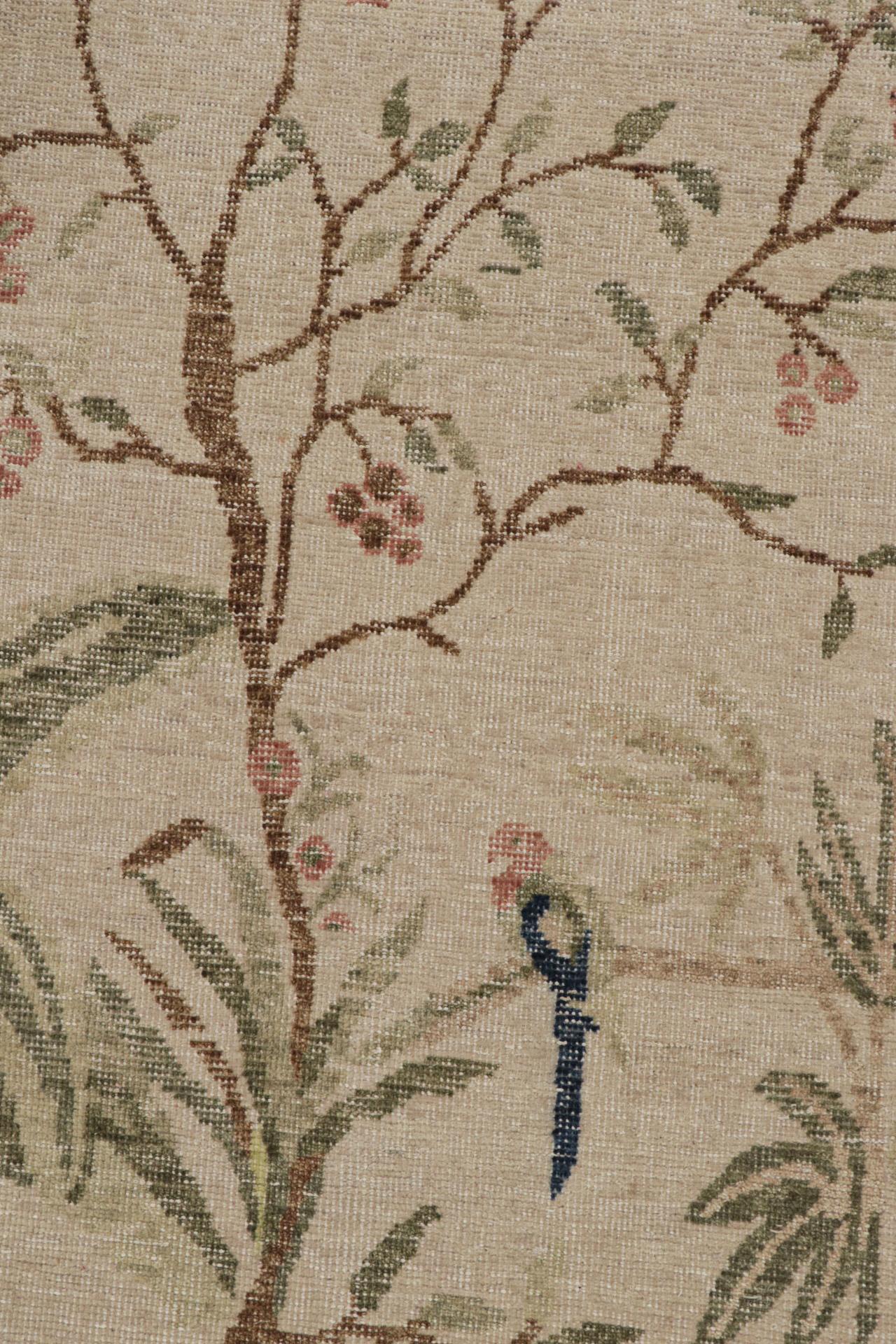 Rug & Kilim - Tappeto moderno pittorico in verde e grigio, con raffigurazione di un paesaggio In condizioni Nuovo in vendita a Long Island City, NY