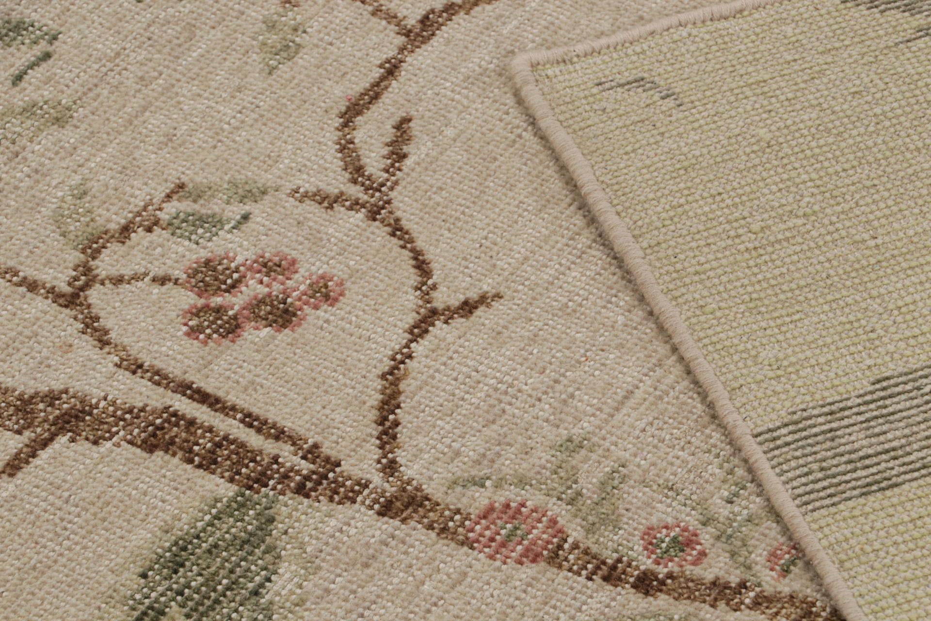 XXI secolo e contemporaneo Rug & Kilim - Tappeto moderno pittorico in verde e grigio, con raffigurazione di un paesaggio in vendita