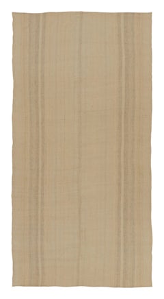 Rug & Kilim’s Modern Rez Flatweave Runner Kilim in Beige Textural Stripes