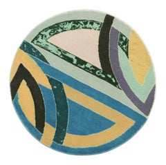 Rug & Kilim's Modern Round Rug in Multicolor with Abstract Geometric Design