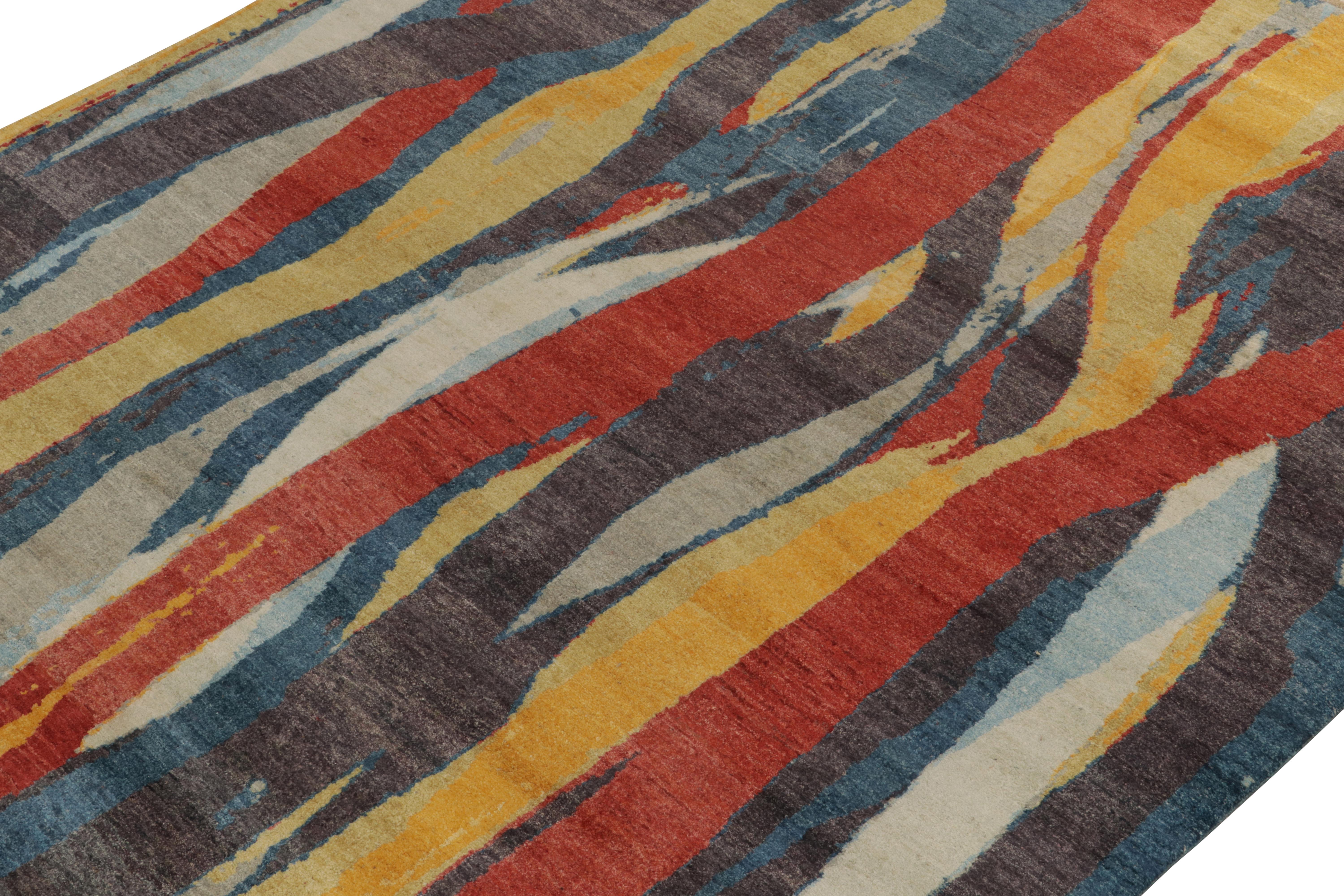 Hand-Knotted Rug & Kilim’s Modern Rug in a Multicolor Abstract Pattern For Sale