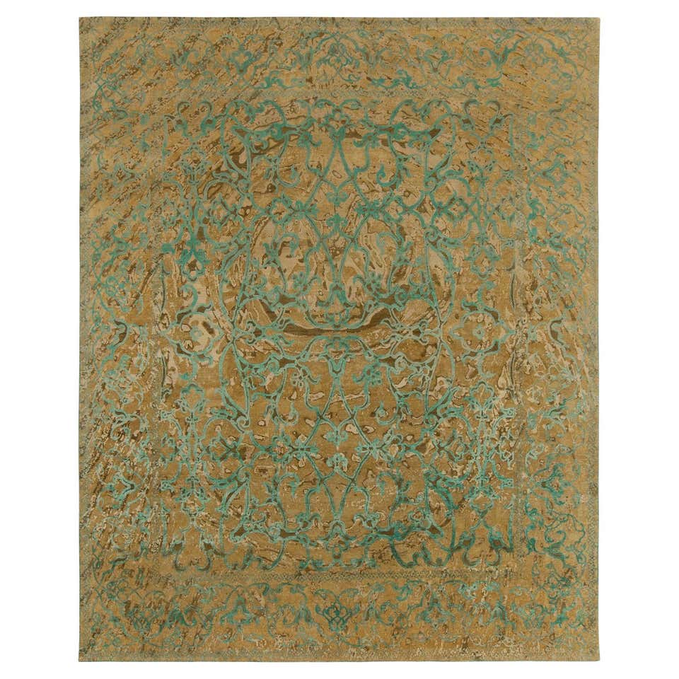 Rugs Teal Brown - 788 For Sale on 1stDibs | teal and brown area rug ...
