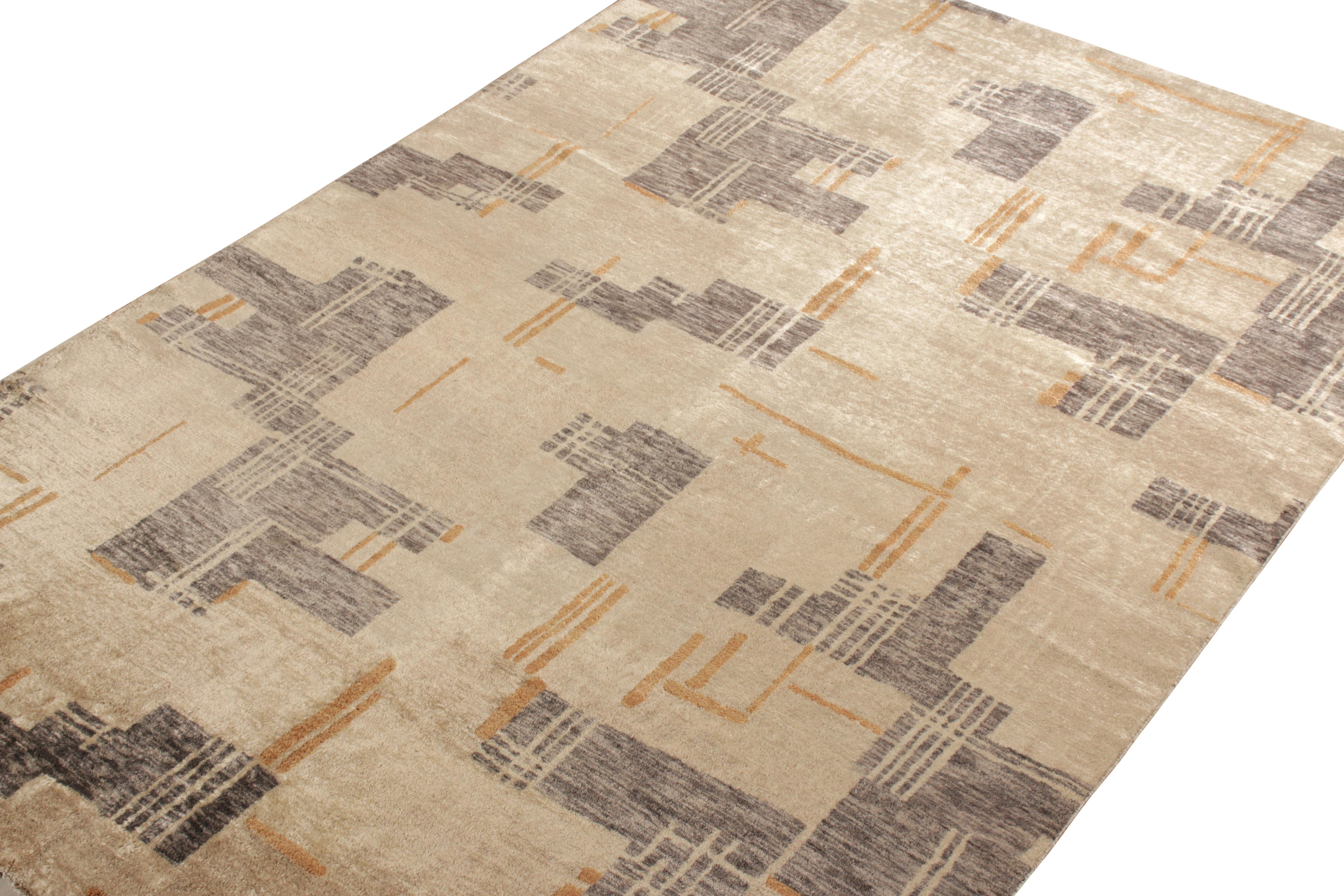 Modern Rug & Kilim’s Abstract Rug In An All Over Geometric Pattern For Sale