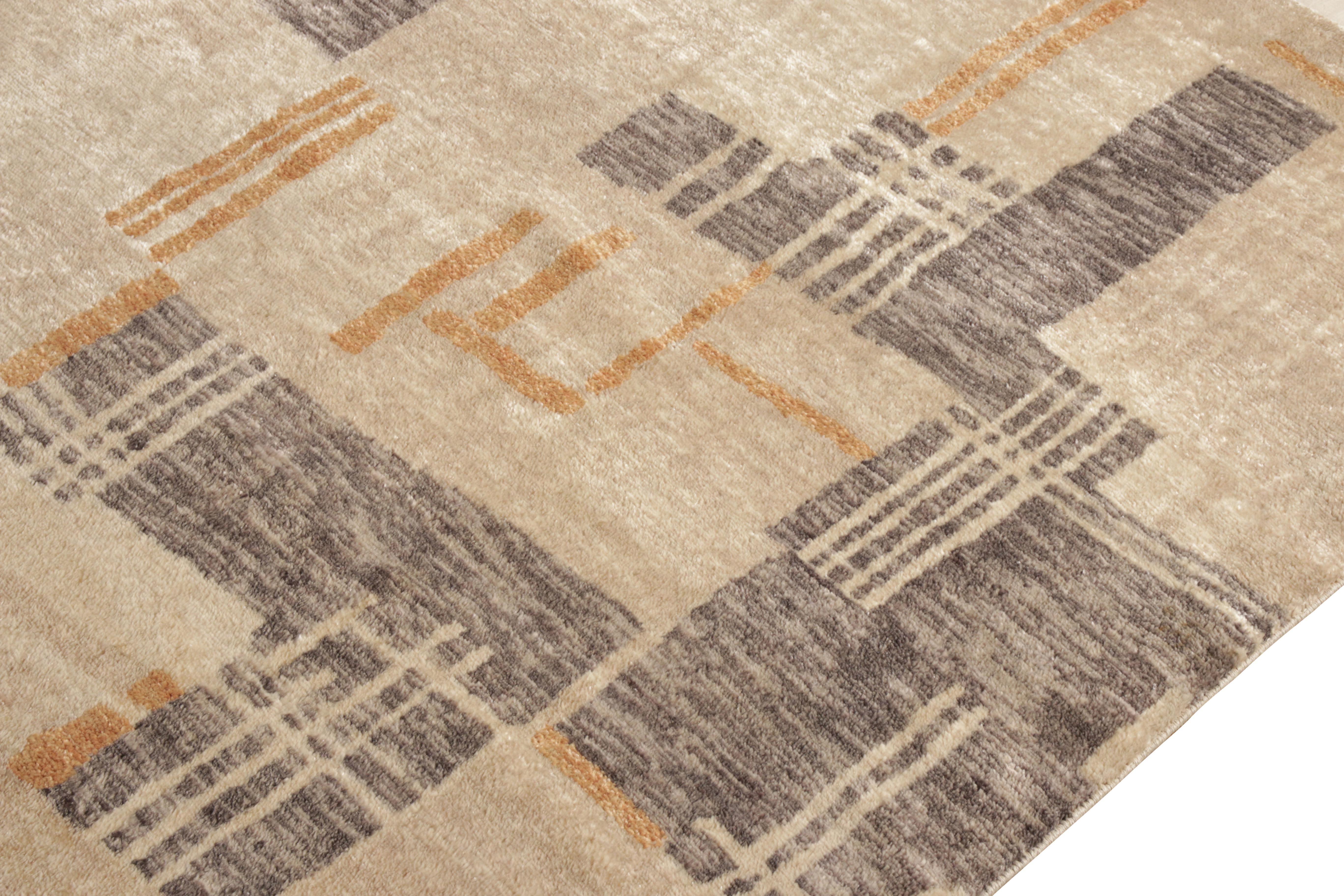 Indian Rug & Kilim’s Abstract Rug In An All Over Geometric Pattern For Sale