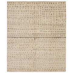 Rug & Kilim’s Modern rug in Beige and Brown Abstract Dots Pattern