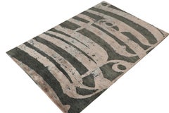 Rug & Kilim’s Modern Rug in Beige-Gray and Green Abstract Patterns