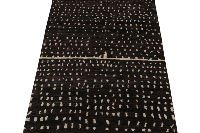 Rug and Kilim’s Modern Rug in Black and White Dots Pattern For Sale at ...