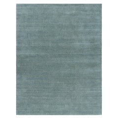 Tappeto moderno Rug 
Kilim in blu e crema, con strisce e motivi geometrici