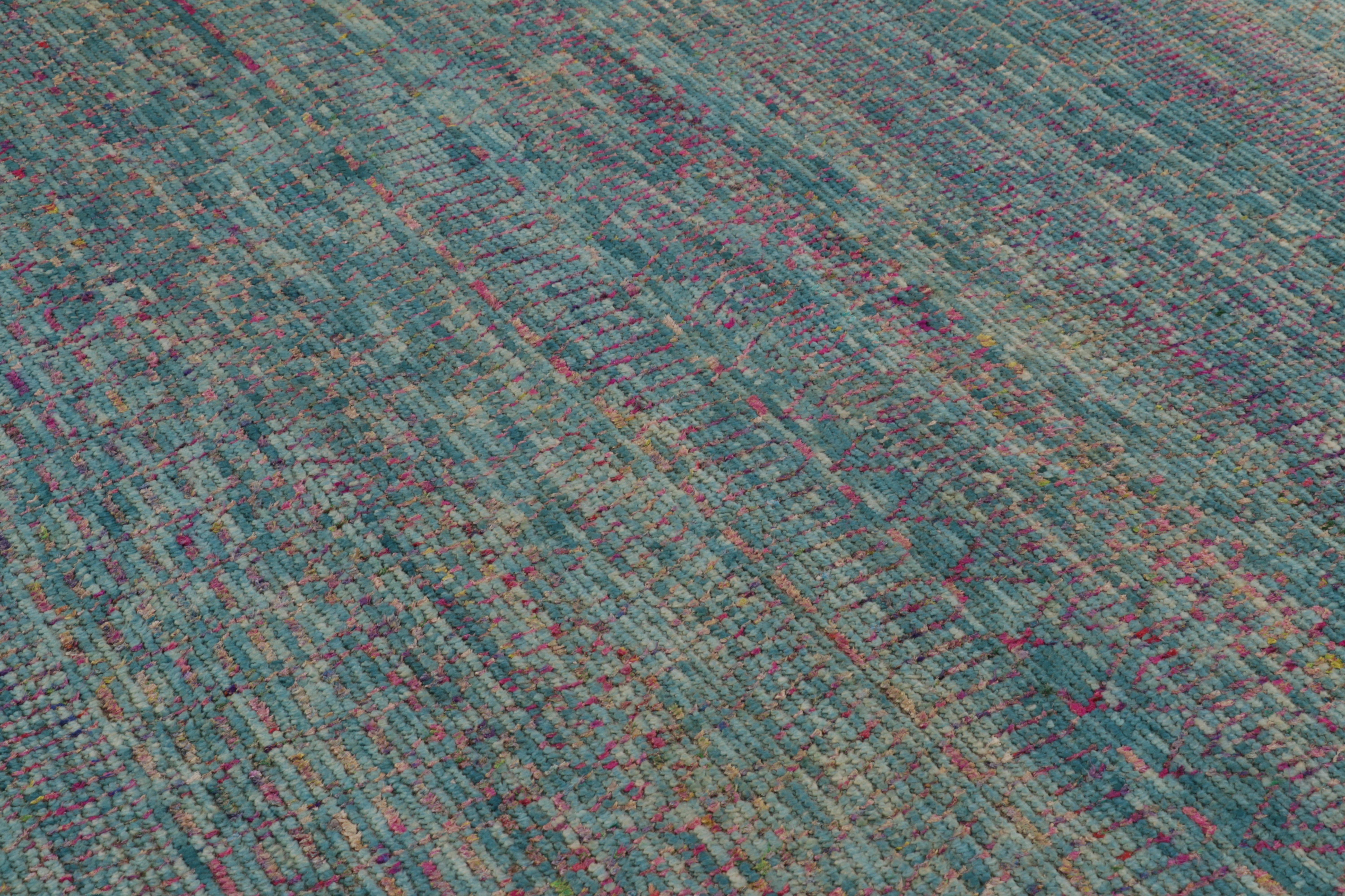 Moderno Tappeto moderno a illusione ottica di Rug & Kilim in carbone profondoRug & Kilim's Modern R in vendita