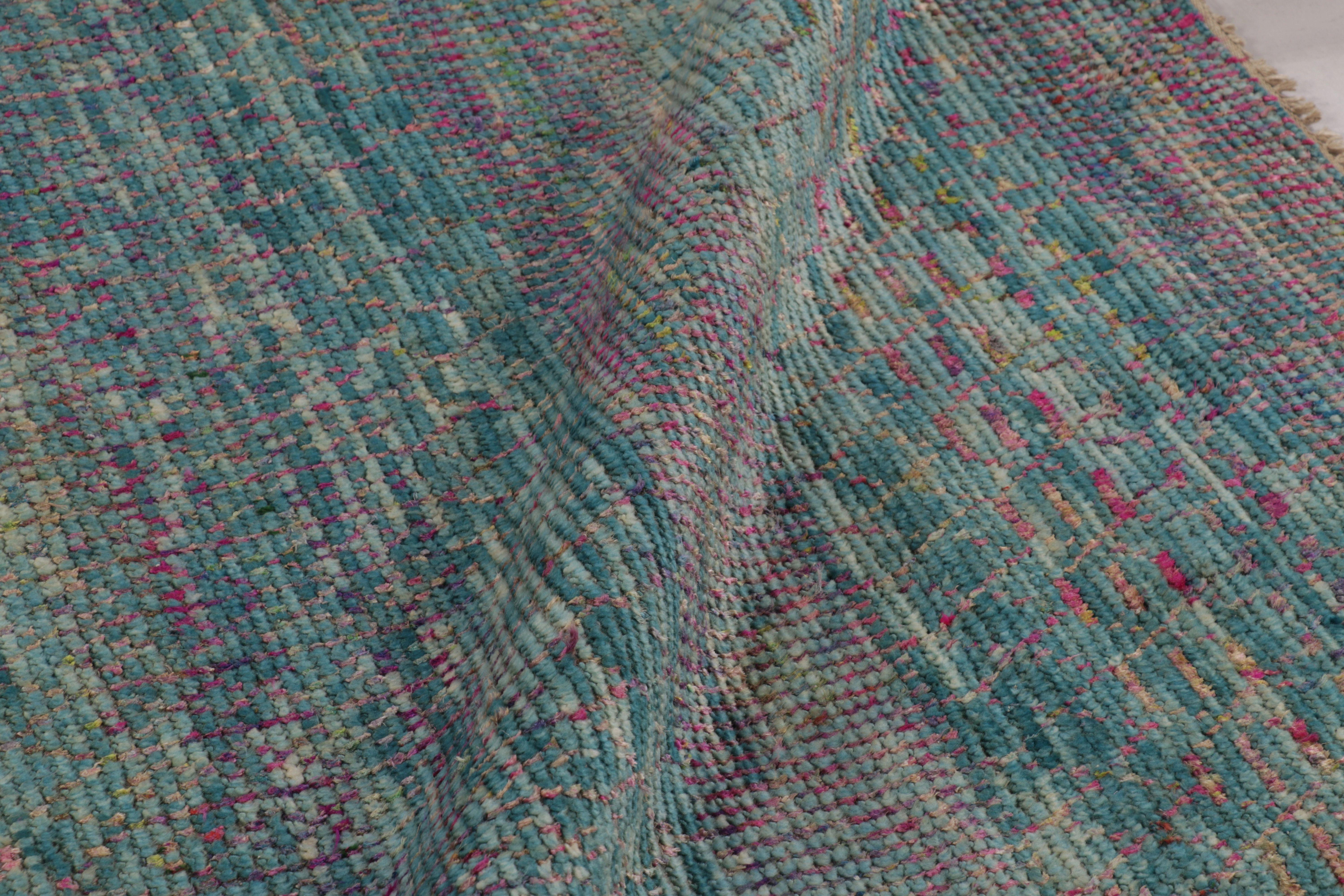XXI secolo e contemporaneo Tappeto moderno a illusione ottica di Rug & Kilim in carbone profondoRug & Kilim's Modern R in vendita