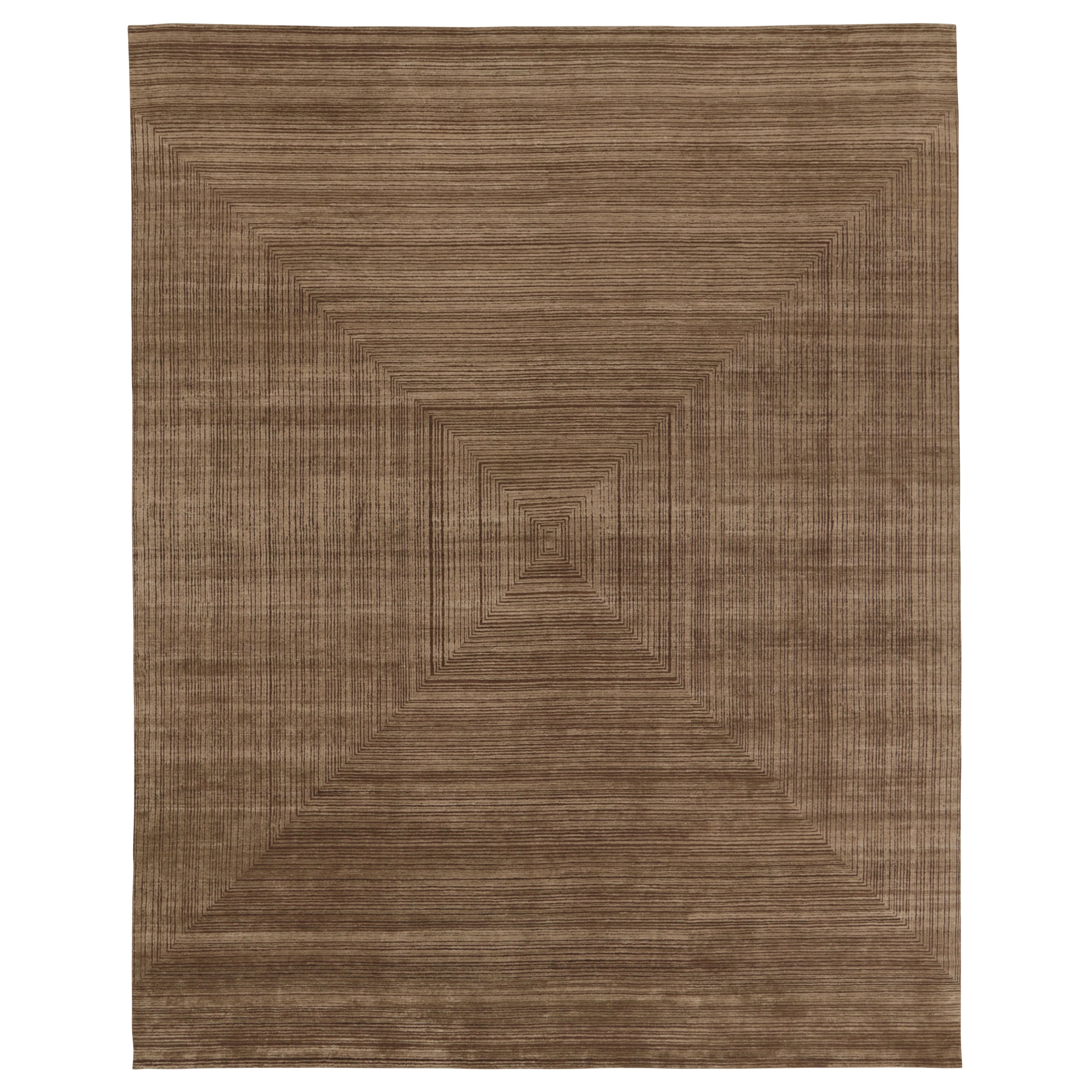 Tappeto moderno Rug & Kilim con motivo geometrico a due toni in vendita