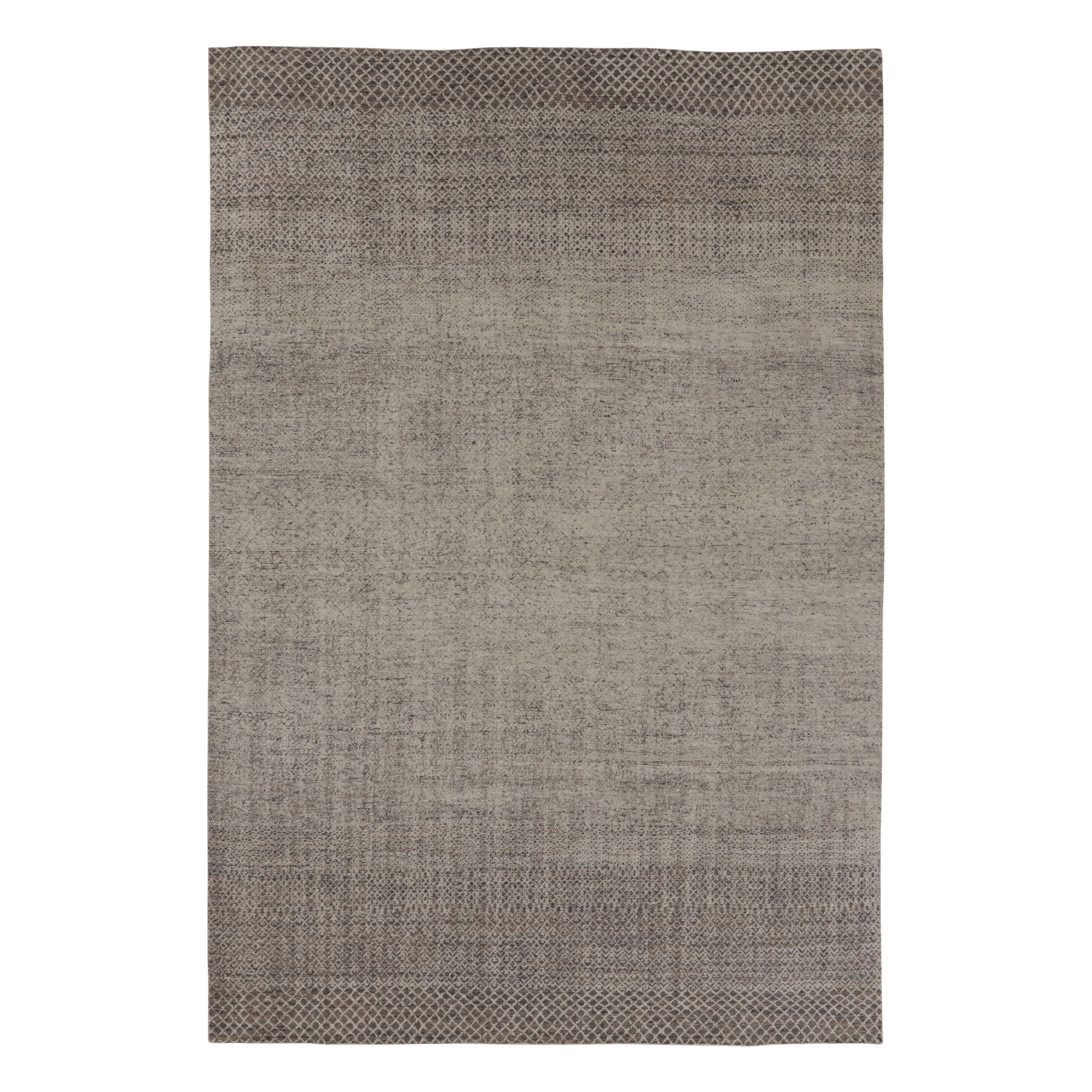 Moderner Teppich von Rug 
Kilim in staubigem Taupe mit mikrogeometrischem Muster