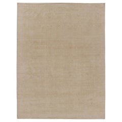 Rug & Kilim's Modern Classics Rug, Beige with Subtle Floral Patterns in Ivory