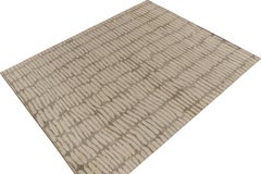 Rug & Kilim’s Modern Rug in Grey with White Geometric Patterns
