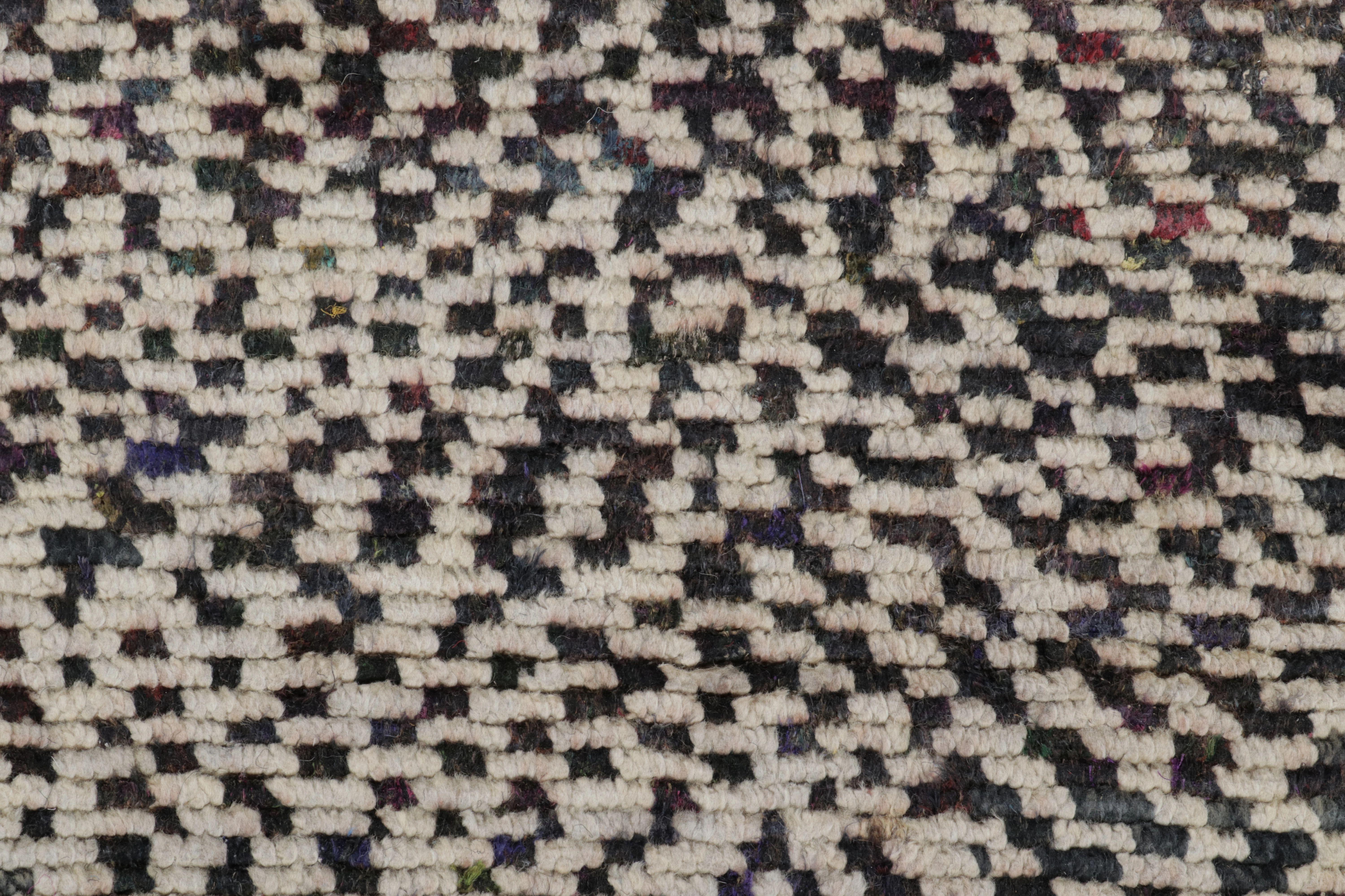 Rug & Kilim's Modern Rug in Monochromatic Black and White Abstract Pattern (Moderne) im Angebot