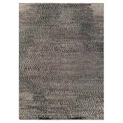 Rug & Kilim's Modern Rug in Monochromatic Black and White Abstract Pattern