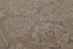Rug & Kilim’s Polonaise-Inspired Rug, Beige with Elegant Blue Floral Medallions