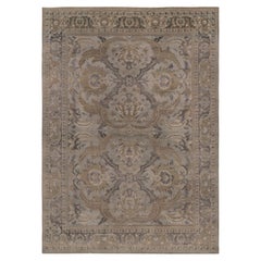 Rug & Kilim’s Polonaise-Inspired Rug, Beige with Elegant Blue Floral Medallions