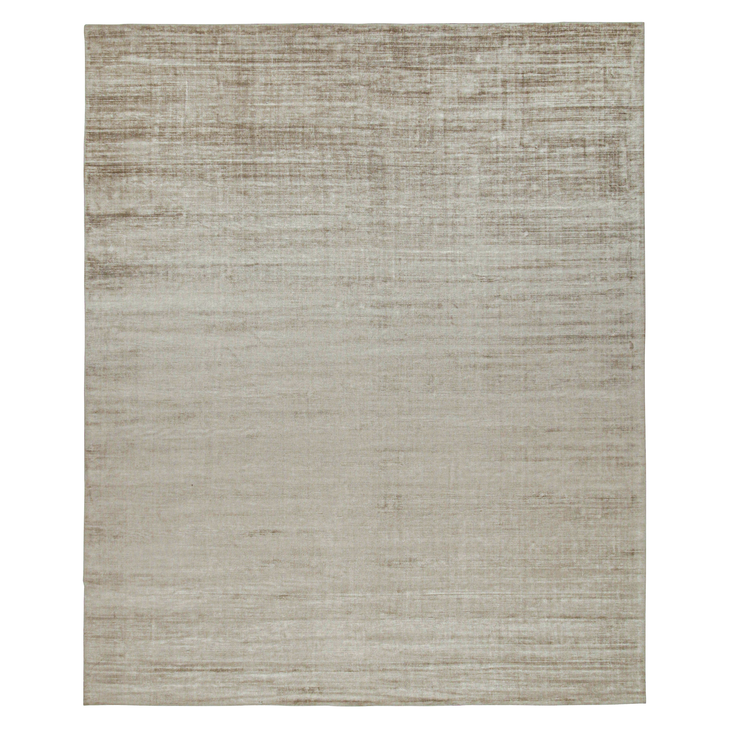Dieser moderne Teppich im Format 12x15 ist ein großartiger Neuzugang in der Texture of Color Collection'S von Rug & Kilim. Handgeknüpft aus Kunstseide und Baumwolle. 

Kenner werden bemerken, dass dieses Stück aus unserer neuen Light on Loom-Linie