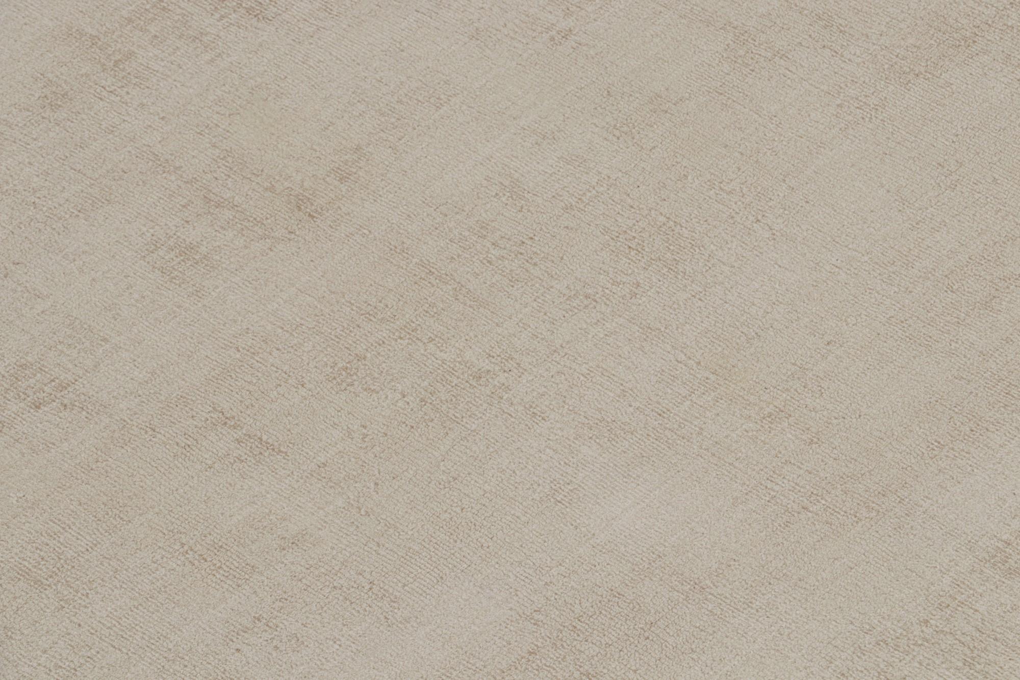 Indian Rug & Kilim’s Modern Rug in Solid Beige For Sale