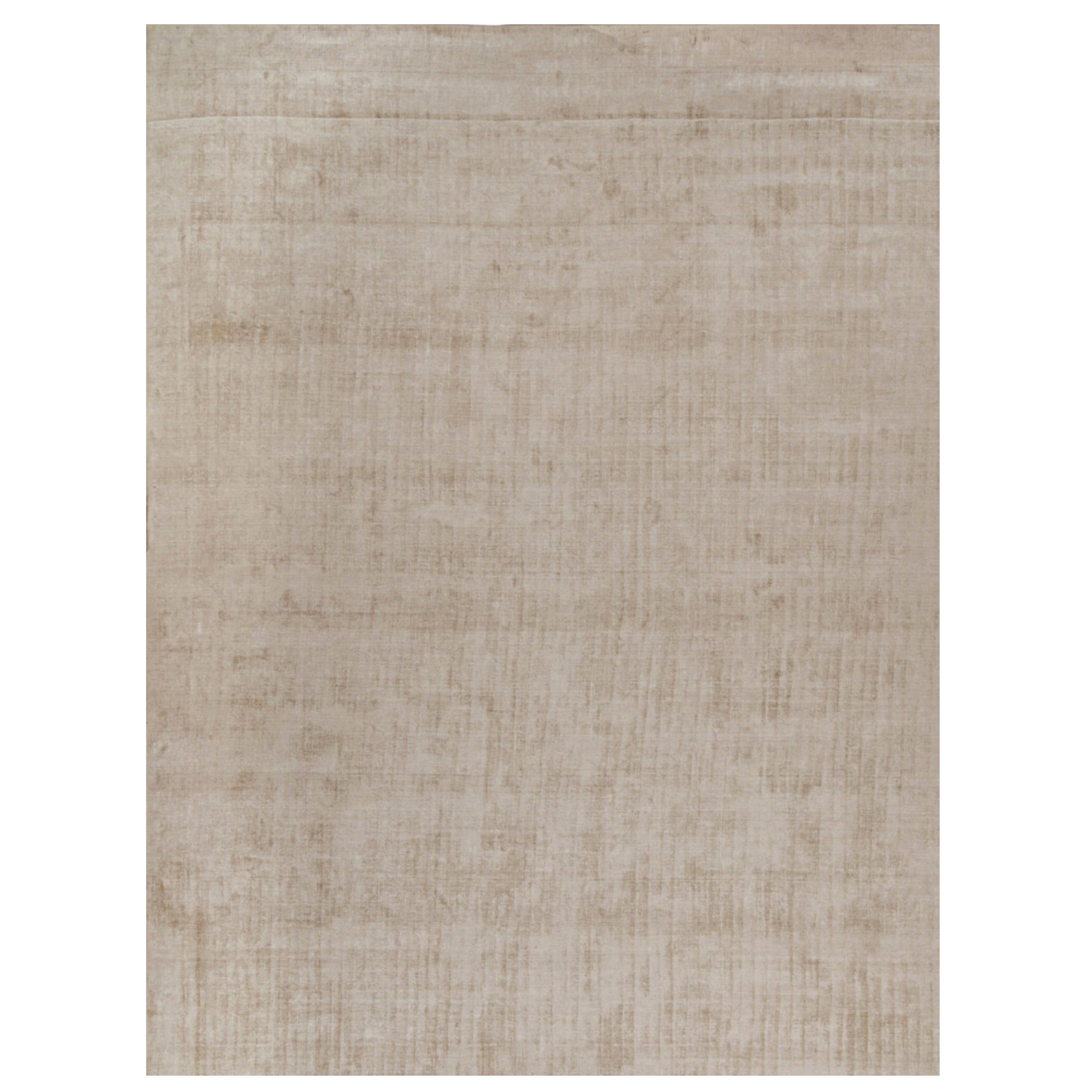 Moderner Teppich von Rug & Kilim in massivem Beige