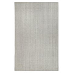 Rug & Kilim’s Modern Rug in Solid Gray and Off-White Striae
