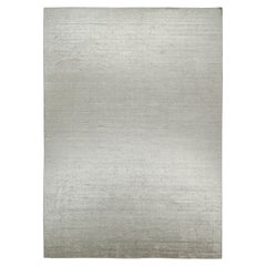 Rug & Kilim’s Modern Rug in Solid Gray and Off-White Striae