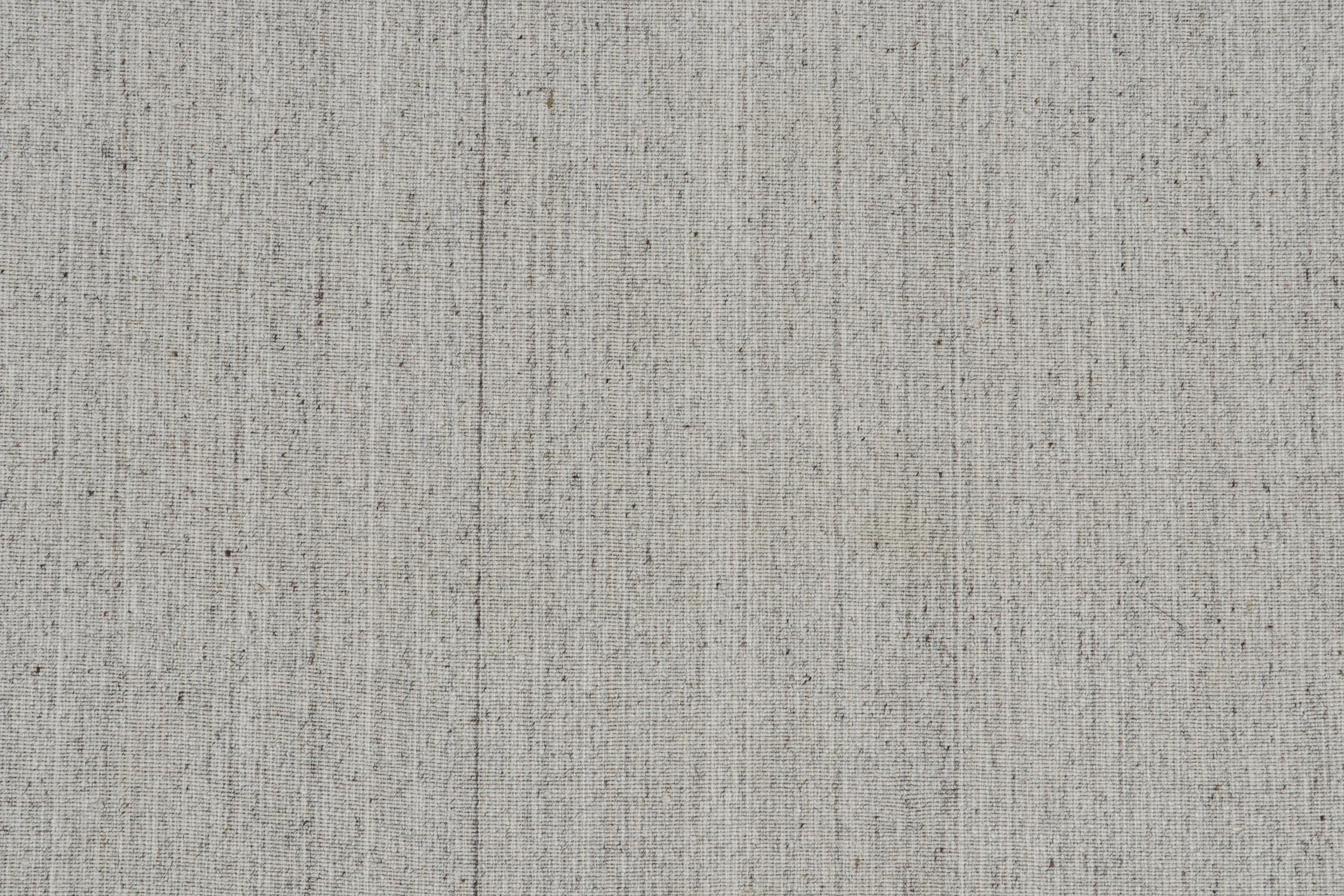 Rug & Kilim's Modern Rug in Solid Gray and Off-White Striae (tapis moderne en gris uni et rayures blanc cassé) Neuf - En vente à Long Island City, NY