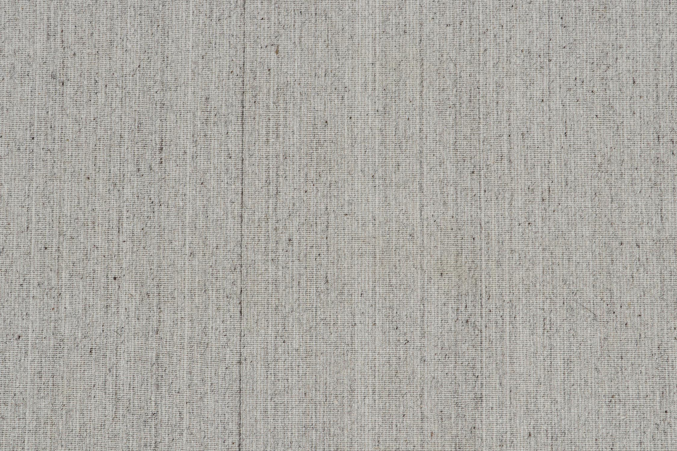 Alfombra moderna de Rug & Kilim en gris sólido y rayas blanco roto en Nuevo estado para la venta en Long Island City, NY