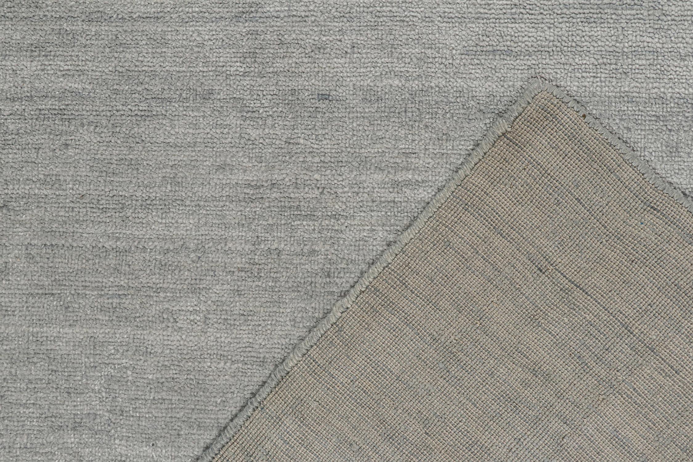 XXIe siècle et contemporain Tapis Modernity de Rug & Kilim en gris uni et rayures Off-White en vente