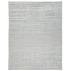 Rug & Kilim - Tappeto moderno a righe tinta unita grigio e bianco sporco