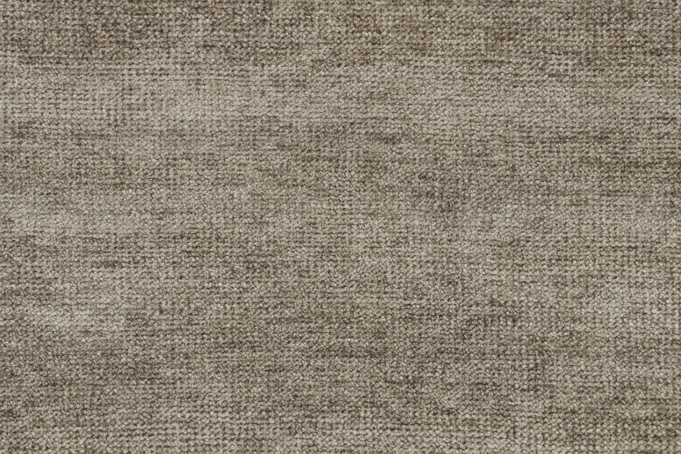 Contemporary Rug & Kilim’s Modern rug in Solid Silver-Gray Tone-on-Tone Striae For Sale