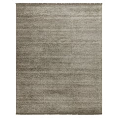 Rug & Kilim’s Modern Rug in Solid Silver-Grey Tone-on-tone Striae