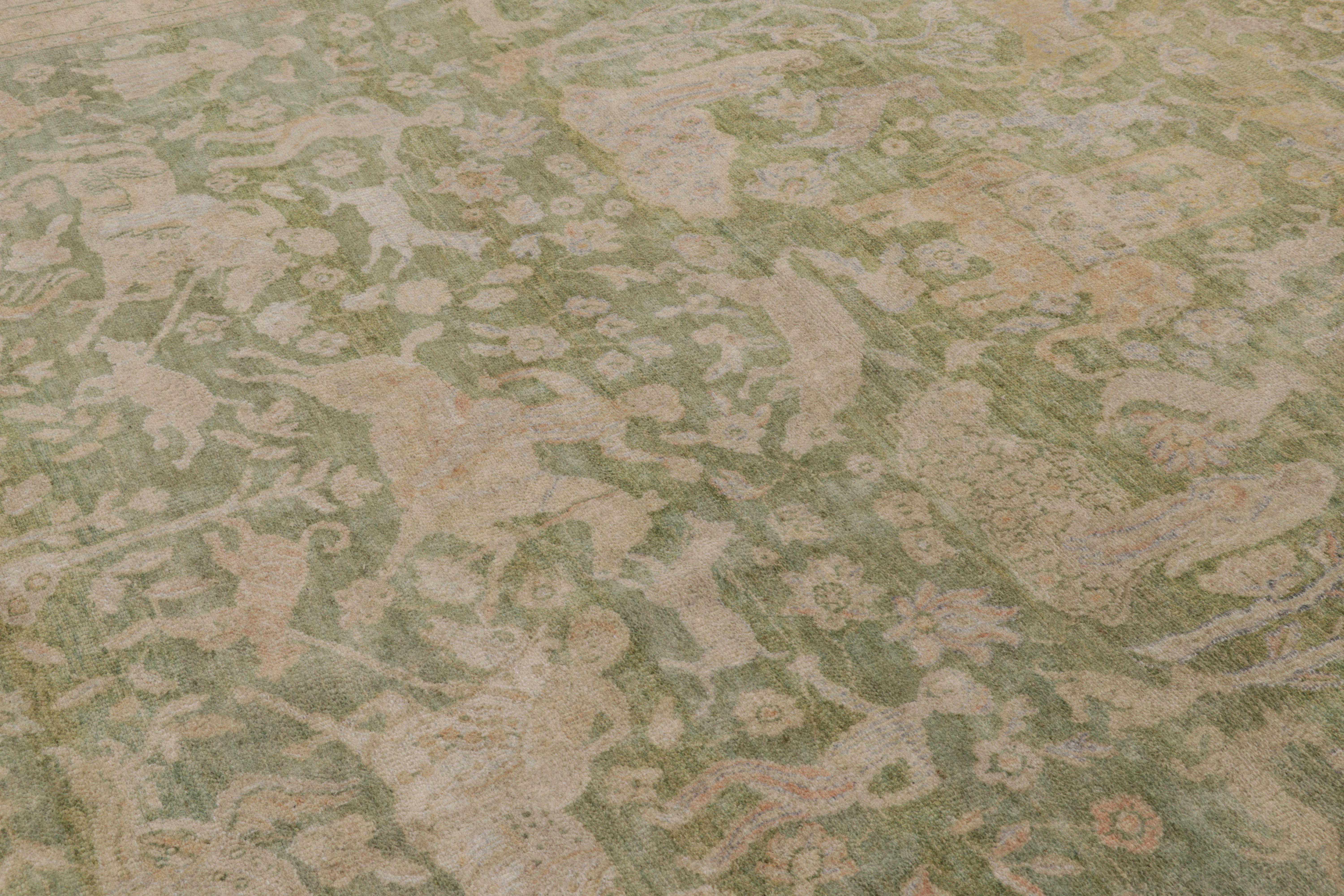 Anudada a mano en lujosa seda, esta monumental alfombra de 12x15 de la Colección Moderna de Rug & Kilim es una exploración serena y sofisticada del estilo pictórico clásico. 

Sobre el diseño:

Anudada a mano enteramente en lujosa seda, esta