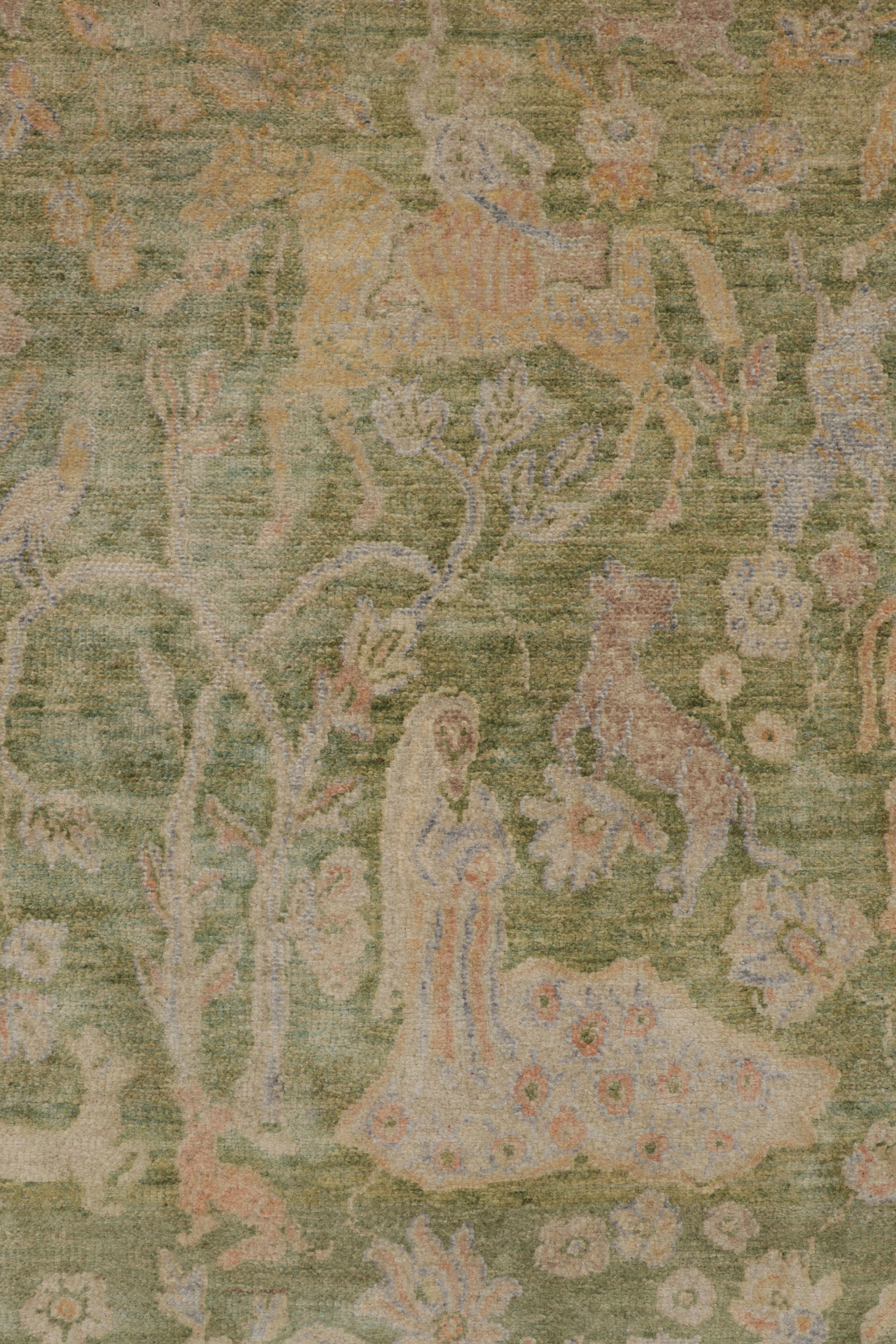 Alfombra moderna de Rug & Kilim con diseño pictórico 