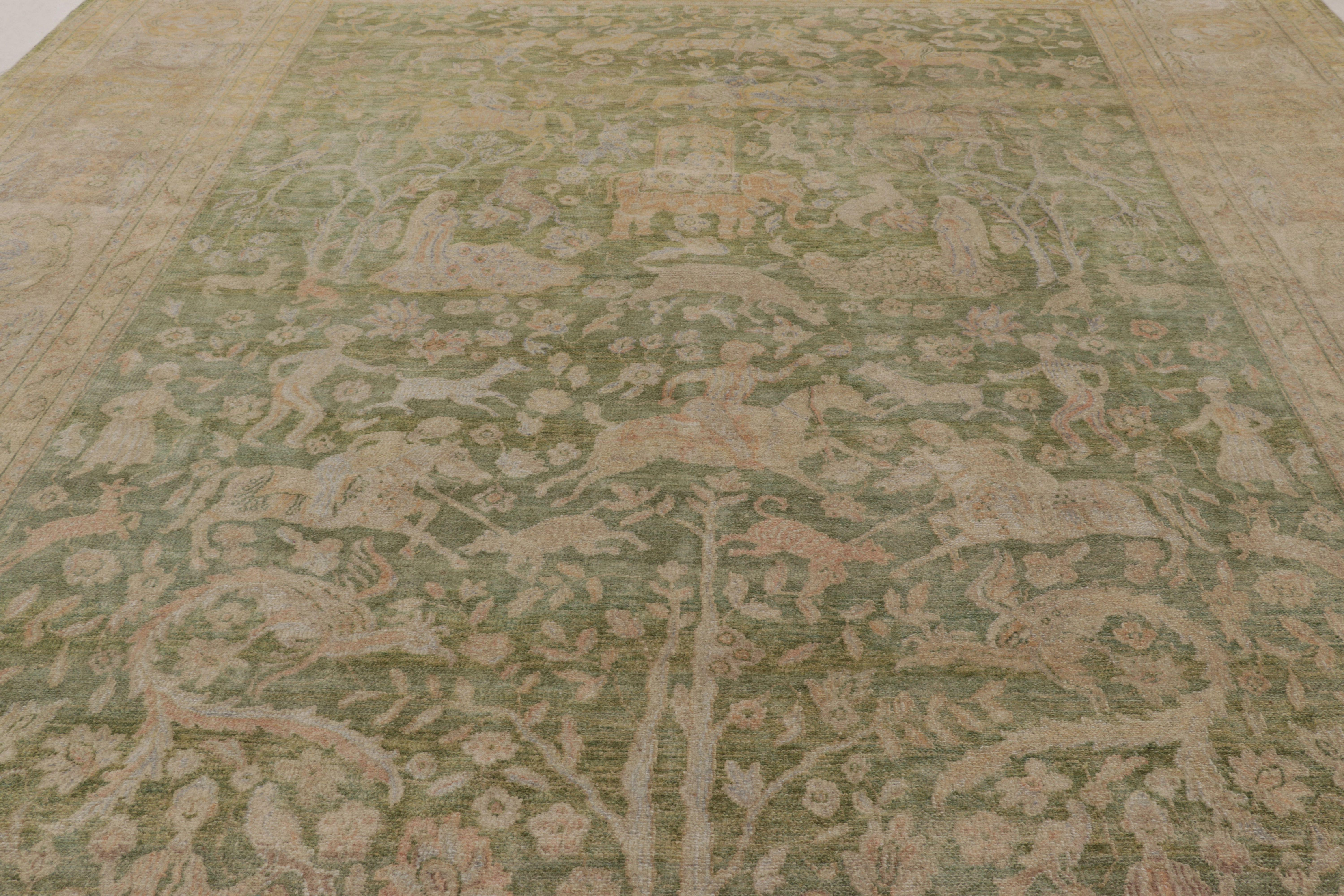 Alfombra moderna de Rug & Kilim con diseño pictórico 